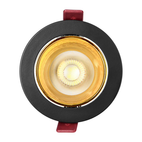 FONDI RC decorative frame for spotlight, MR16/GU10 max. 50W, round, fixed, aluminium, black-gold